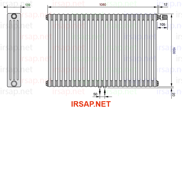 Радиатор IRSAP Tesi 41500/24 T52 CL 01